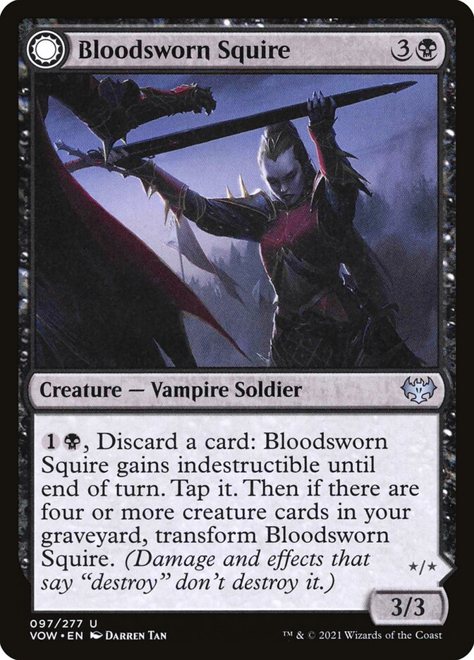Bloodsworn Squire // Bloodsworn Knight 97 (Innistrad: Crimson Vow)  | Good Games Adelaide SA
