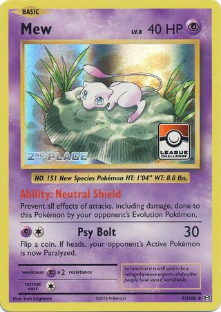 Mew (53/108) (League Promo 2nd Place) [XY: Evolutions] | Good Games Adelaide SA