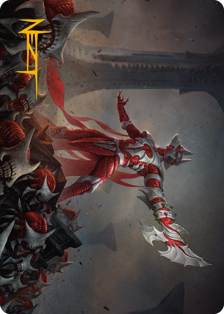 Mite Overseer Art Card (Gold-Stamped Signature) [Phyrexia: All Will Be One Art Series] | Good Games Adelaide SA