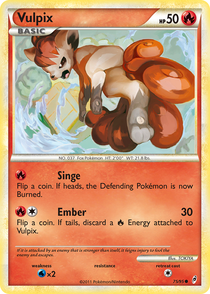 Vulpix (75/95) [HeartGold & SoulSilver: Call of Legends] | Good Games Adelaide SA