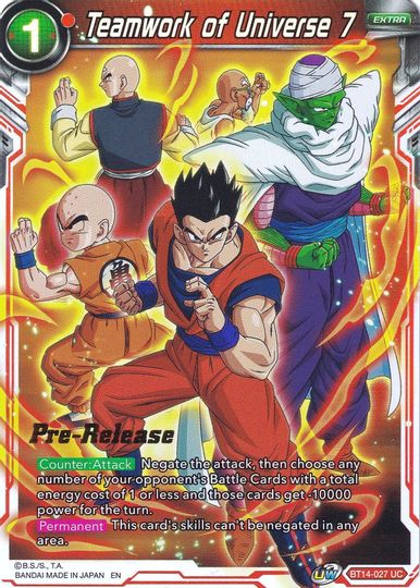 Teamwork of Universe 7 (BT14-027) [Cross Spirits Prerelease Promos] | Good Games Adelaide SA
