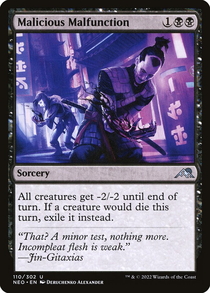 Malicious Malfunction 110 (Kamigawa: Neon Dynasty)  - Foil | Good Games Adelaide SA