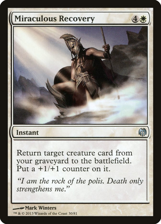 Miraculous Recovery [Duel Decks: Heroes vs. Monsters] | Good Games Adelaide SA