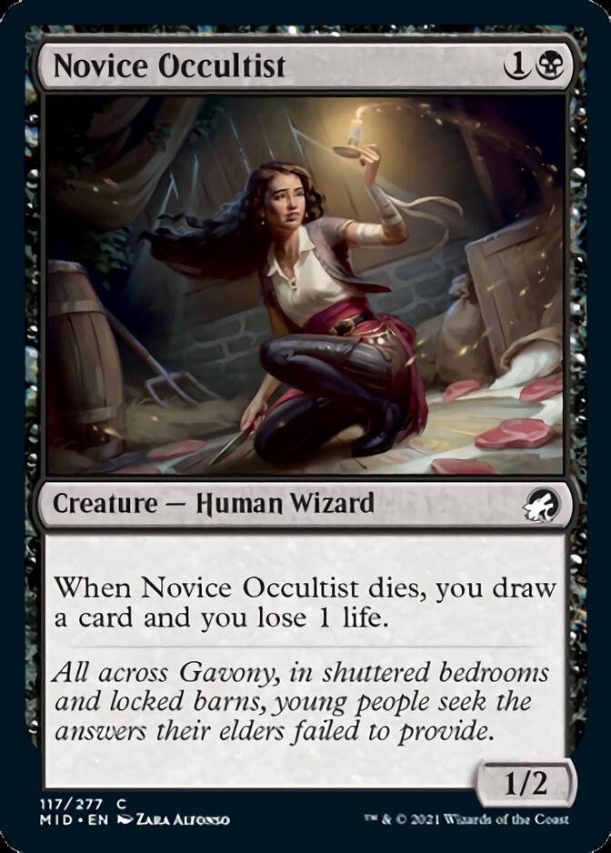 Novice Occultist [Innistrad: Midnight Hunt] | Good Games Adelaide SA