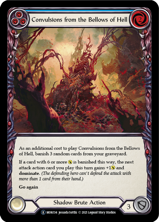 Convulsions from the Bellows of Hell (Blue) [U-MON134-RF] Unlimited Rainbow Foil | Good Games Adelaide SA