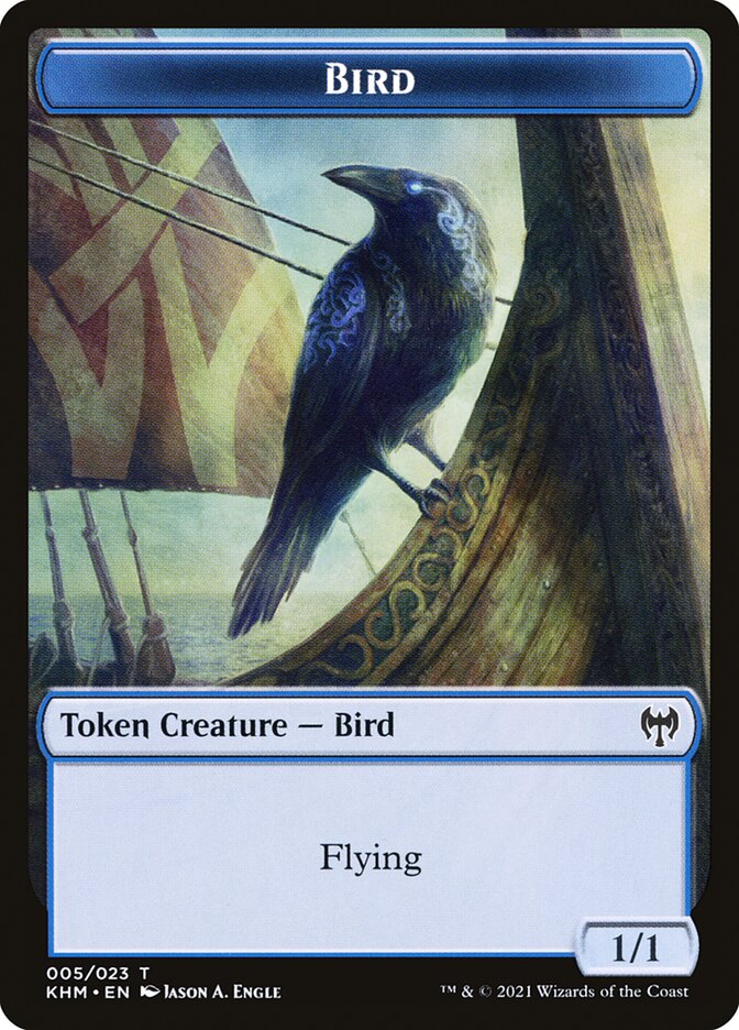 Dwarf Beserker // Bird Double-sided Token [Kaldheim Tokens] | Good Games Adelaide SA