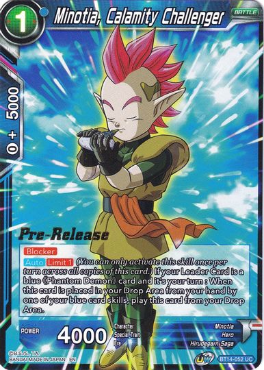 Minotia, Calamity Challenger (BT14-052) [Cross Spirits Prerelease Promos] | Good Games Adelaide SA