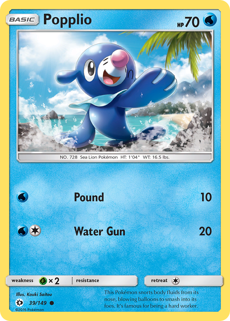 Popplio (39/149) [Sun & Moon: Base Set] | Good Games Adelaide SA