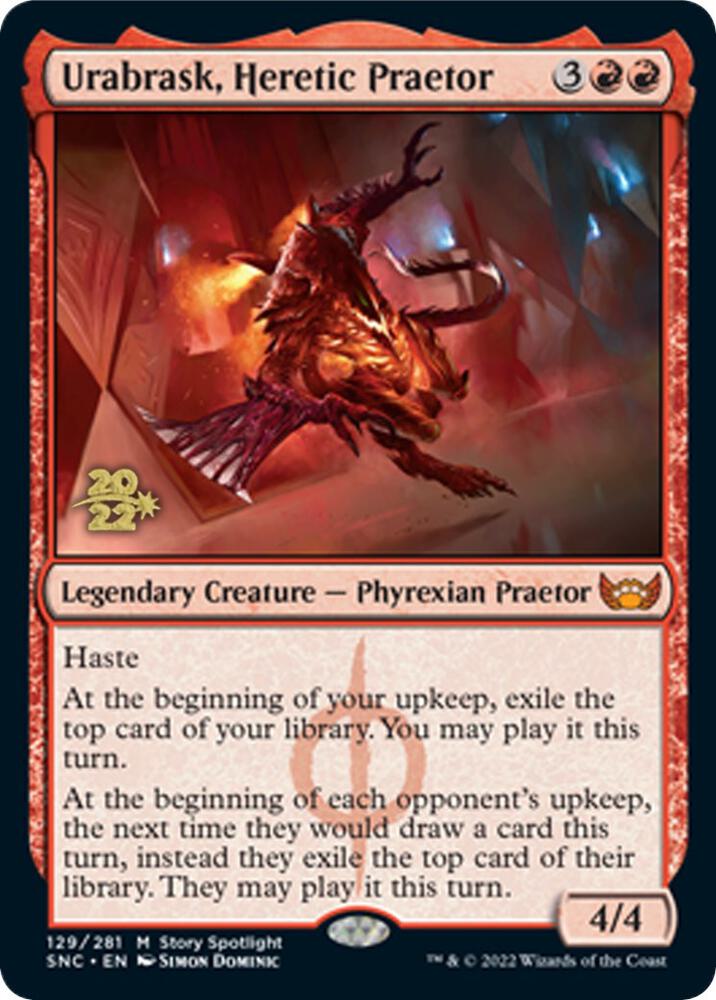 Urabrask Heretic Praetor 129 (Prerelease Cards)  - Foil | Good Games Adelaide SA