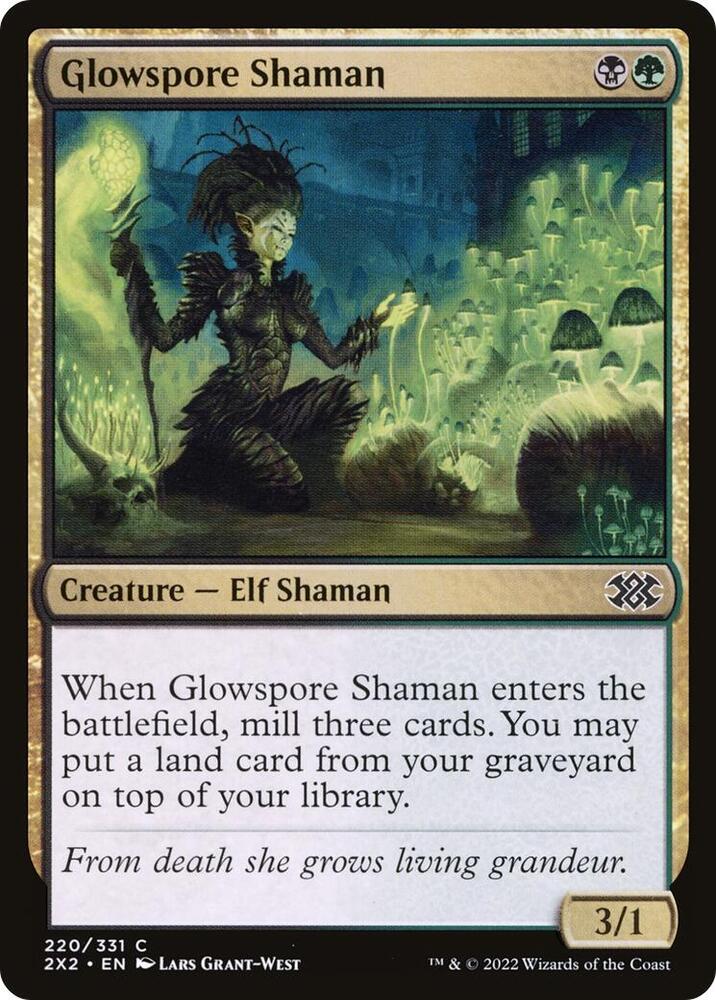 Glowspore Shaman 220 (Double Masters 2022)  - Foil | Good Games Adelaide SA