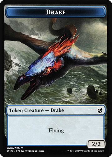 Drake Human Double Sided Token 8 // 3 (Commander 2019)  | Good Games Adelaide SA