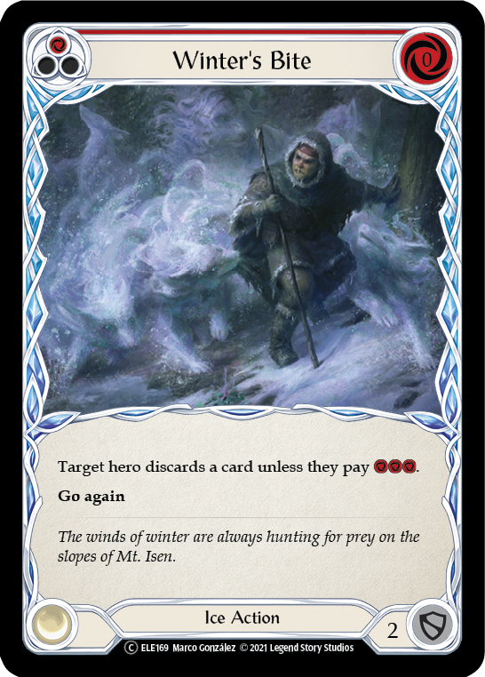 Winter's Bite (Red) [U-ELE169] Unlimited Rainbow Foil | Good Games Adelaide SA