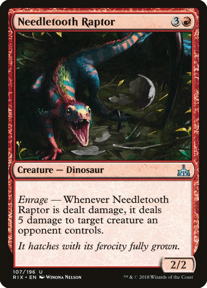 Needletooth Raptor 107 (Rivals of Ixalan)  - Foil | Good Games Adelaide SA