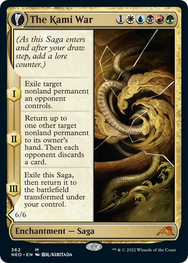 The Kami War // O-Kagachi Made Manifest 362 (Kamigawa: Neon Dynasty)  - Showcase Foil | Good Games Adelaide SA