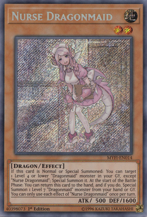Nurse Dragonmaid [MYFI-EN014] Secret Rare | Good Games Adelaide SA