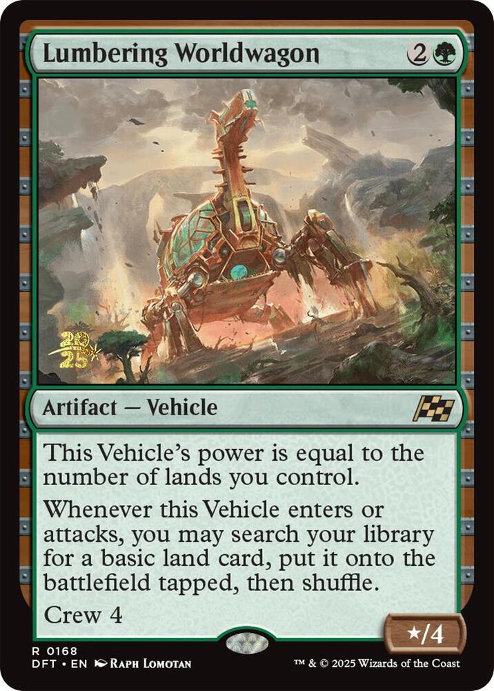 Lumbering Worldwagon 168 (Prerelease Cards)  - Foil | Good Games Adelaide SA