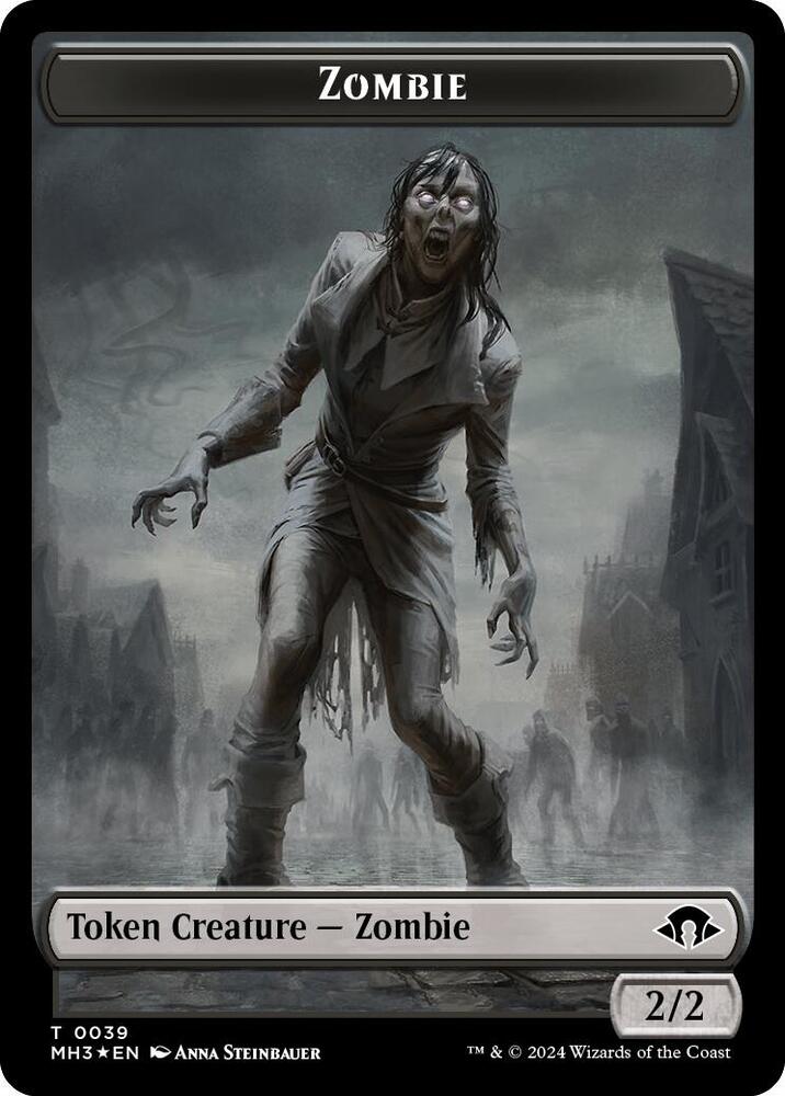 Zombie Elephant Double Sided Token 39 // 18 (Commander: Modern Horizons 3)  - Ripple Foil | Good Games Adelaide SA