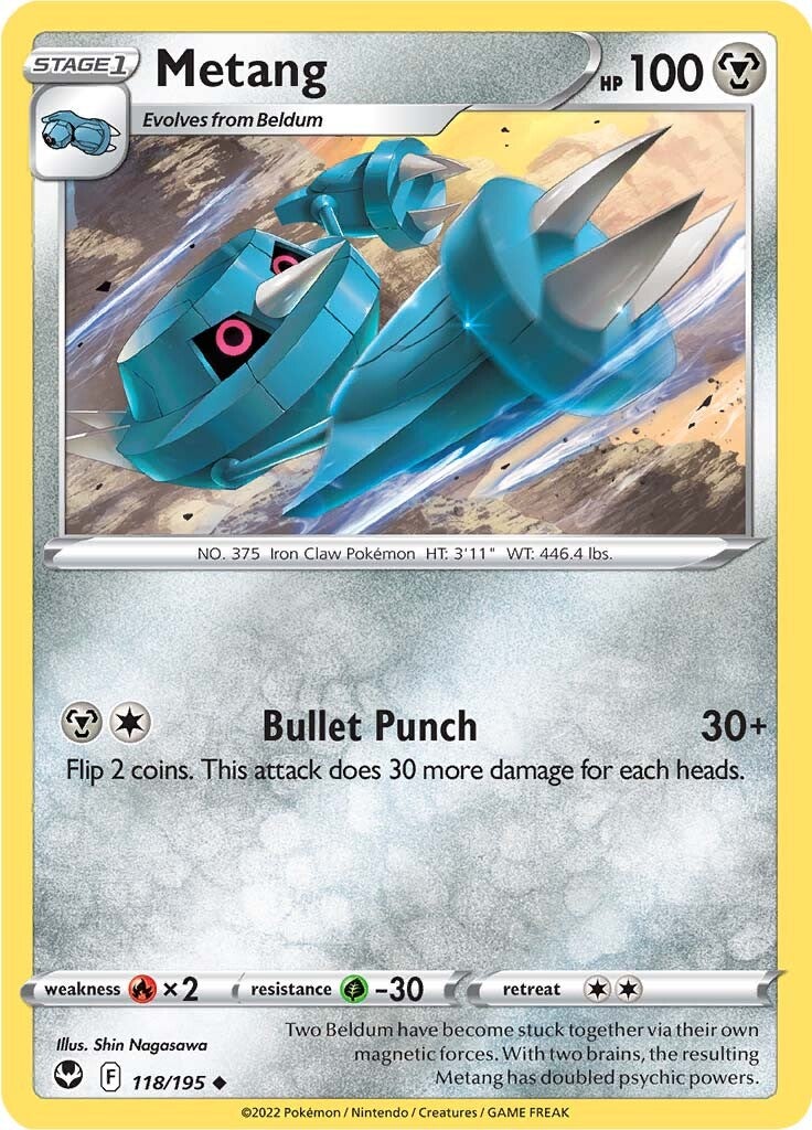 Metang (118/195) [Sword & Shield: Silver Tempest] | Good Games Adelaide SA