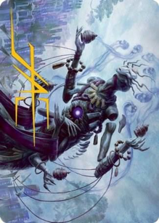 Myojin of Grim Betrayal Art Card Gold Stamped Signature 9 (Art Series: Kamigawa: Neon Dynasty)  | Good Games Adelaide SA