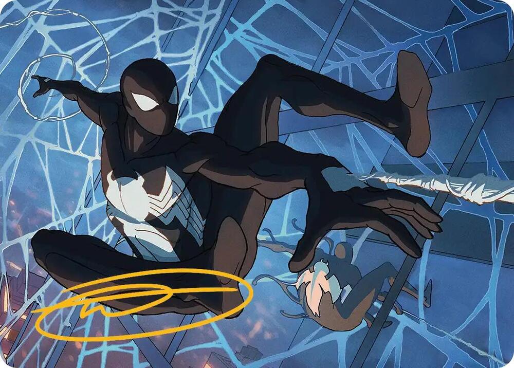 Symbiote Spider Man Art Card Gold Stamped Signature 40 (Art Series: Marvel's Spider-Man)  | Good Games Adelaide SA