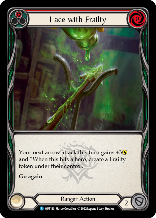 Lace with Frailty (Red) [OUT113] (Outsiders) | Good Games Adelaide SA