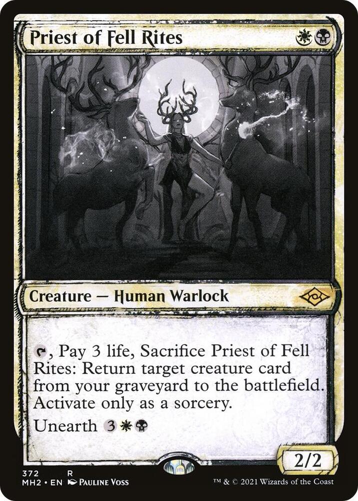 Priest of Fell Rites Showcase 372 (Modern Horizons 2)  - Foil | Good Games Adelaide SA