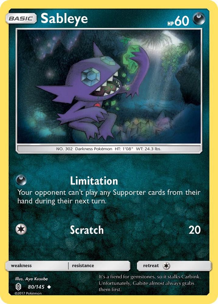 Sableye 80/145 (SM - Guardians Rising)  | Good Games Adelaide SA