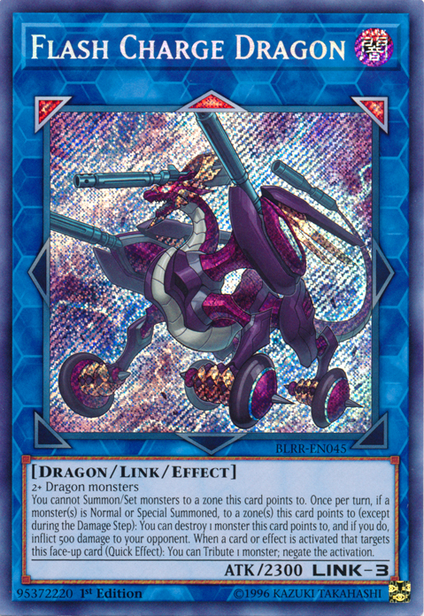 Flash Charge Dragon [BLRR-EN045] Secret Rare | Good Games Adelaide SA