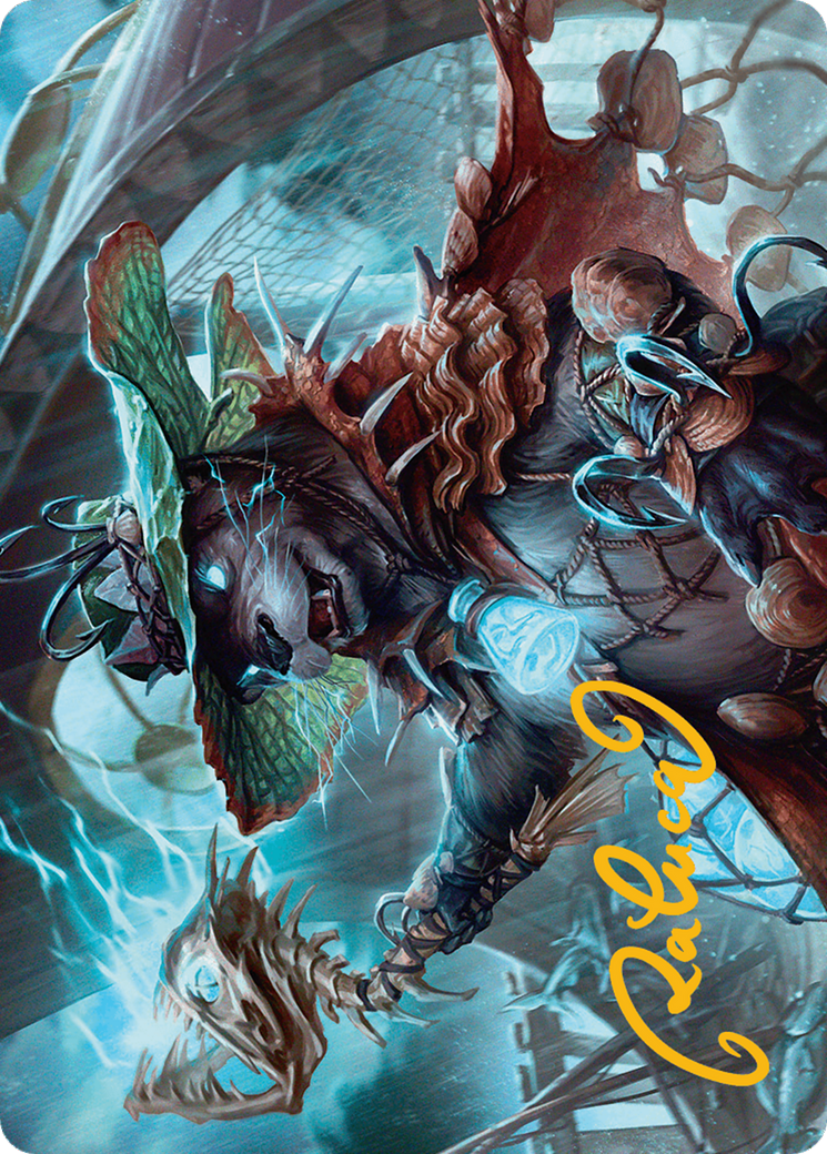 Tempest Angler Art Card (Gold-Stamped Signature) [Bloomburrow Art Series] | Good Games Adelaide SA