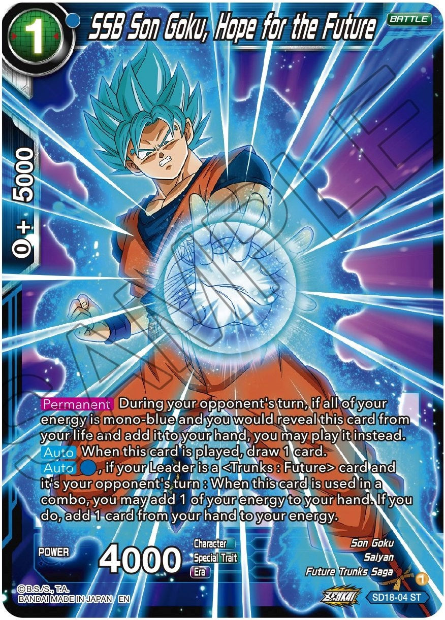 SSB Son Goku, Hope for the Future (SD18-04) [Dawn of the Z-Legends] | Good Games Adelaide SA