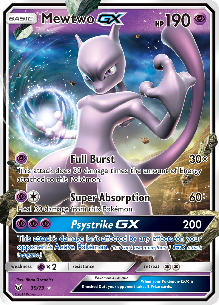 Mewtwo GX (39/73) [Sun & Moon: Shining Legends] | Good Games Adelaide SA