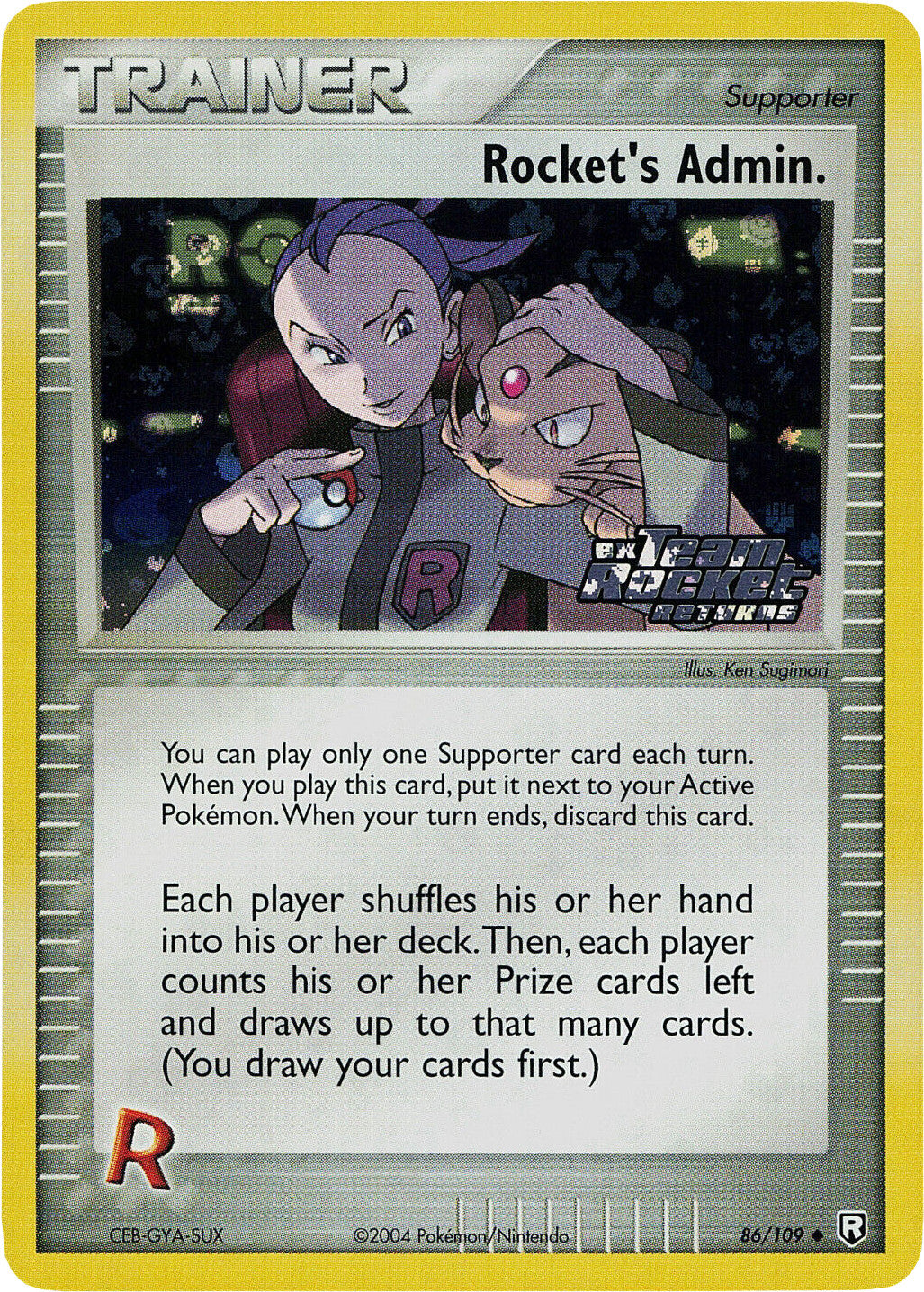 Rocket's Admin. (86/109) (Stamped) [EX: Team Rocket Returns] | Good Games Adelaide SA