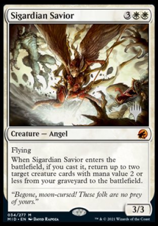 Sigardian Savior (Promo Pack) [Innistrad: Midnight Hunt Promos] | Good Games Adelaide SA