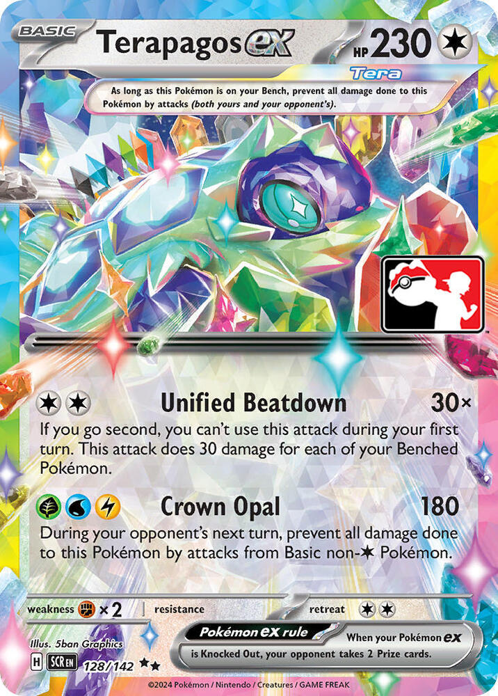 Terapagos ex Series 6/7 128/142 (Prize Pack Series Cards)  - Holofoil | Good Games Adelaide SA