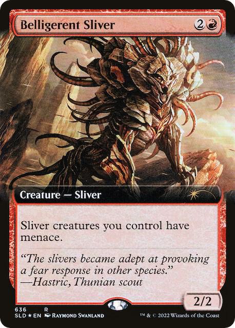 Belligerent Sliver Extended Art 636 (Secret Lair Drop Series)  - Foil | Good Games Adelaide SA