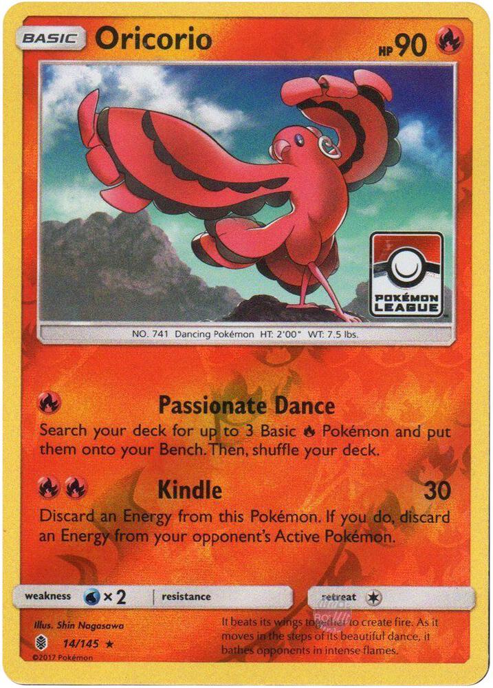 Oricorio 14 145 Pokemon League 014/145 (League & Championship Cards)  - Reverse Holofoil | Good Games Adelaide SA