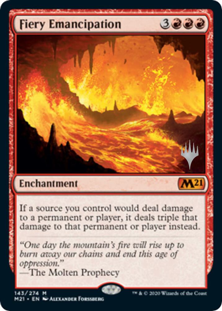 Fiery Emancipation 143 (Promo Pack: Core Set 2021)  - Foil | Good Games Adelaide SA