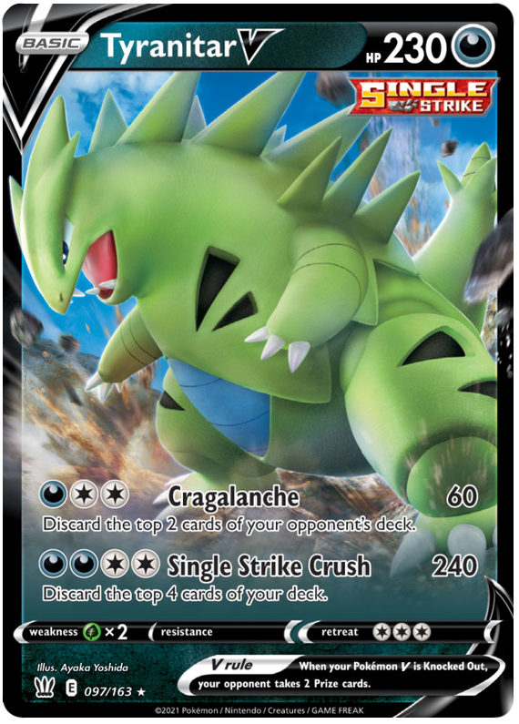 Tyranitar V (097/163) [Sword & Shield: Battle Styles] | Good Games Adelaide SA