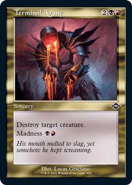 Terminal Agony Retro Frame Foil Etched 424 (Modern Horizons 2)  - Foil | Good Games Adelaide SA