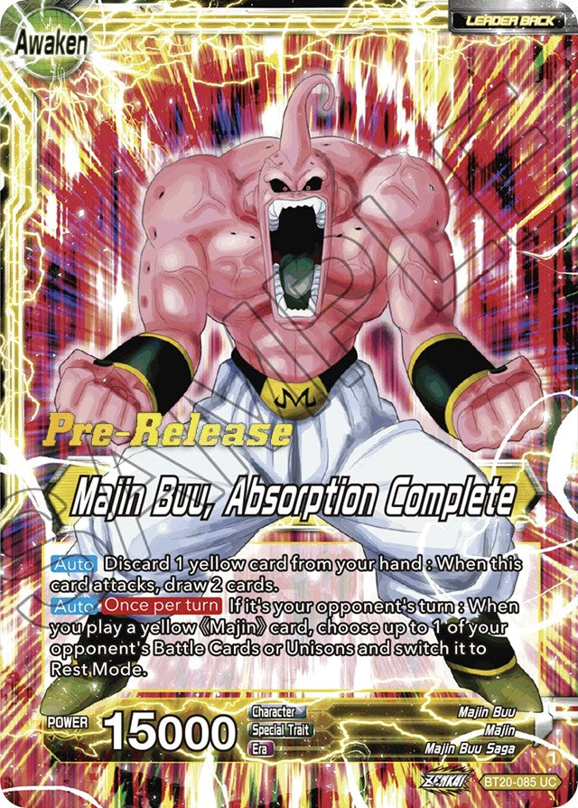 Majin Buu // Majin Buu, Absorption Complete (BT20-085) [Power Absorbed Prerelease Promos] | Good Games Adelaide SA
