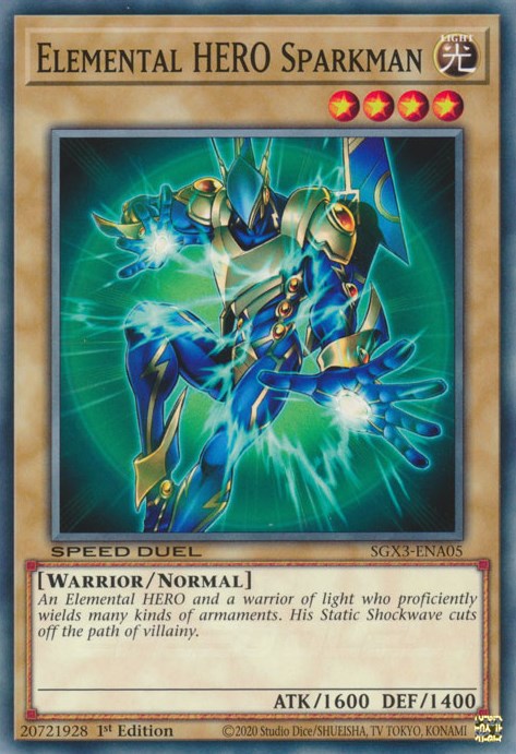 Elemental HERO Sparkman [SGX3-ENA05] Common | Good Games Adelaide SA