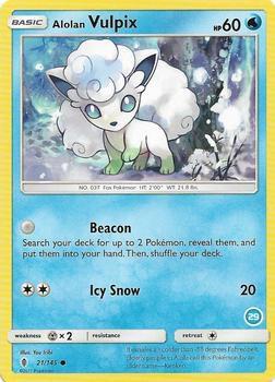 Alolan Vulpix 29 21/145 (SM Trainer Kit: Alolan Sandslash & Alolan Ninetales)  | Good Games Adelaide SA