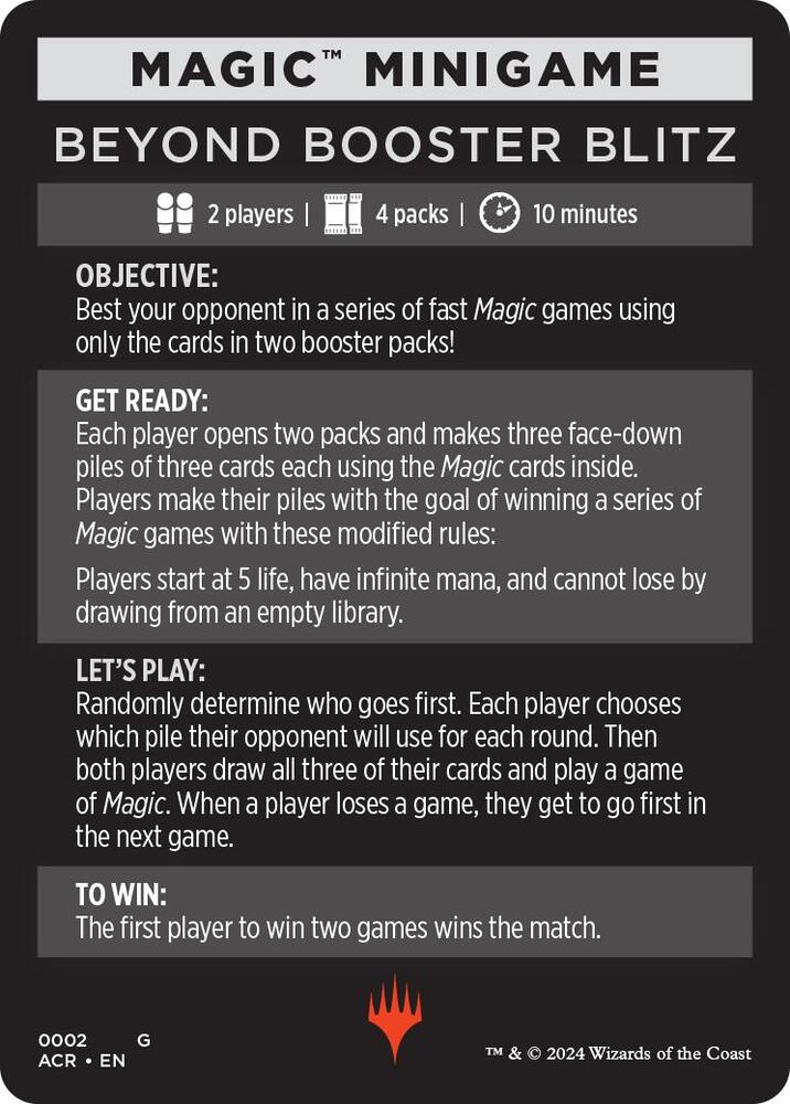 Magic Minigame Beyond Booster Blitz 2 (Universes Beyond: Assassin's Creed)  | Good Games Adelaide SA
