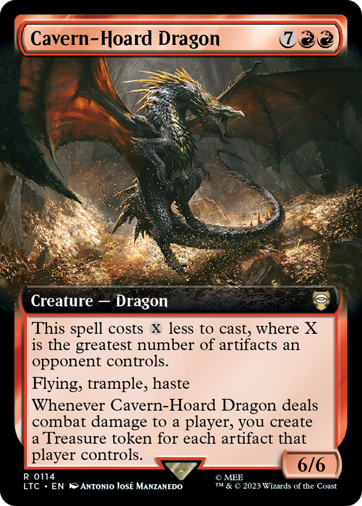 Cavern-Hoard Dragon (Extended Art) [The Lord of the Rings: Tales of Middle-Earth Commander] | Good Games Adelaide SA
