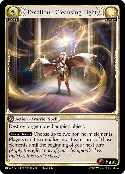 Excalibur, Cleansing Light (259) [Dawn of Ashes: Alter Edition] | Good Games Adelaide SA
