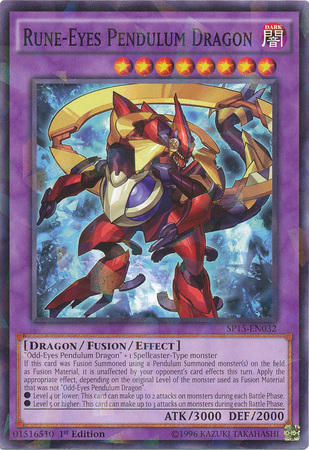 Rune-Eyes Pendulum Dragon [SP15-EN032] Shatterfoil Rare | Good Games Adelaide SA