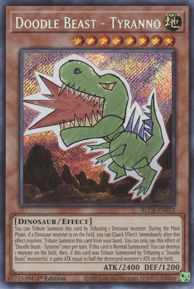 Doodle Beast - Tyranno [BLCR-EN033] Secret Rare | Good Games Adelaide SA