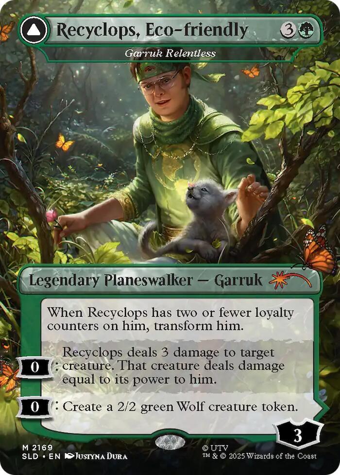 Recyclops Eco friendly Garruk Relentless 2169 (Secret Lair Drop Series)  - Foil | Good Games Adelaide SA