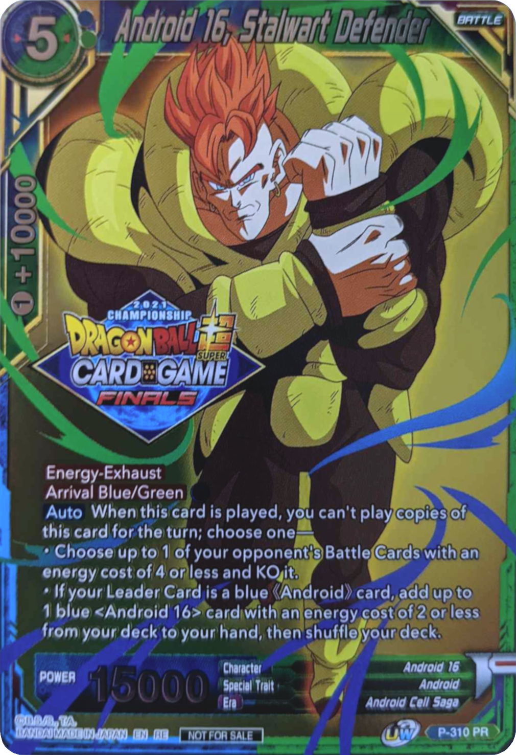 Android 16, Stalwart Defender (2021 Tournament Pack Vault Set) (P-310) [Tournament Promotion Cards] | Good Games Adelaide SA