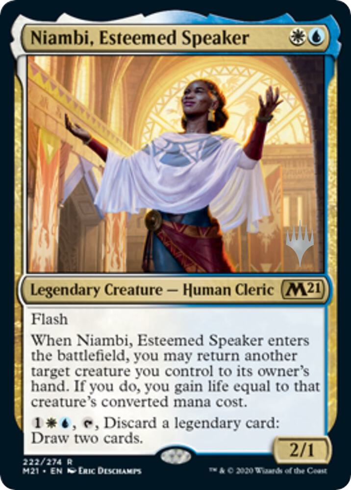 Niambi Esteemed Speaker 222 (Promo Pack: Core Set 2021)  | Good Games Adelaide SA
